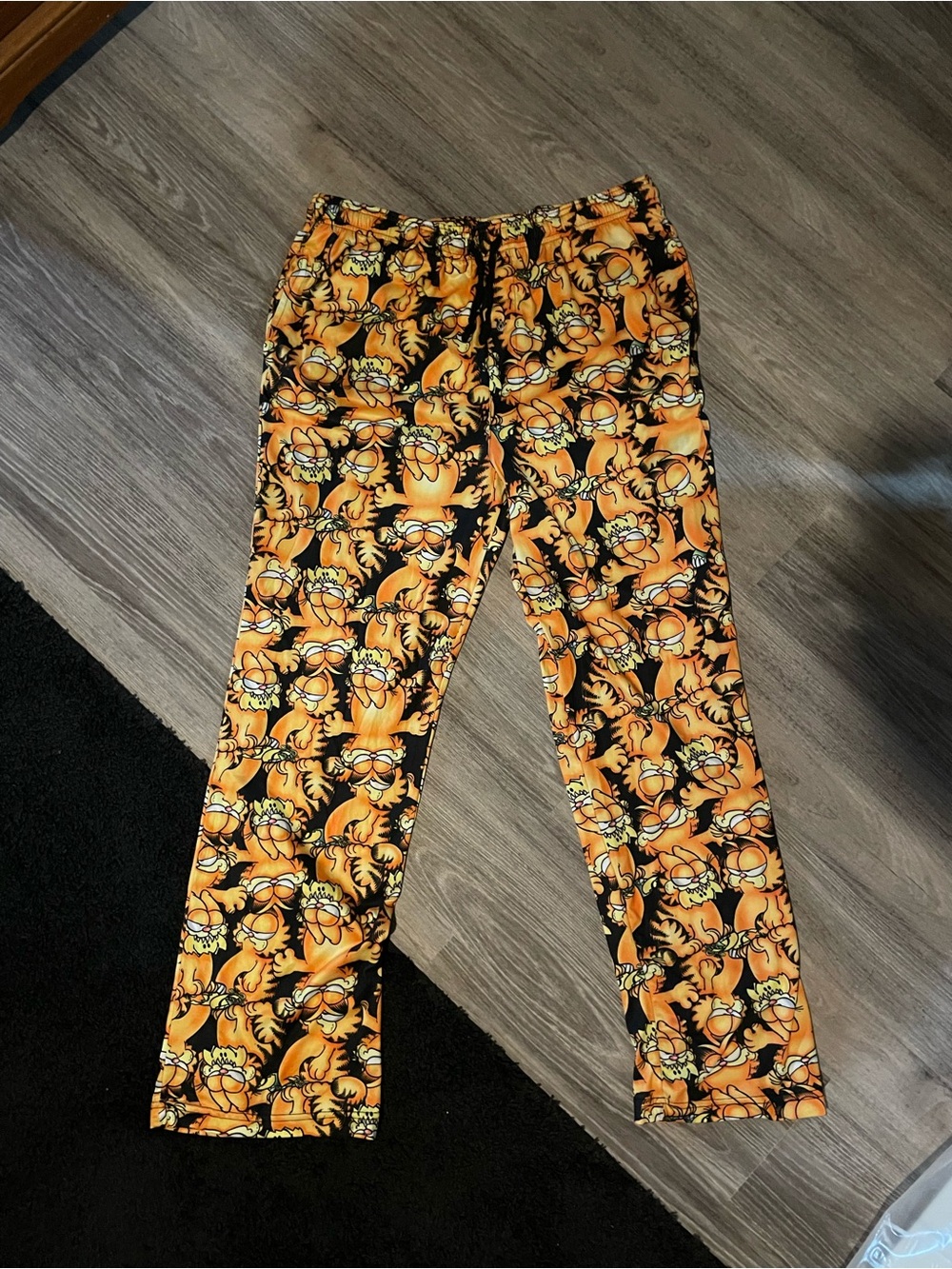 Garfield Print Orange Men's Jogger Pants